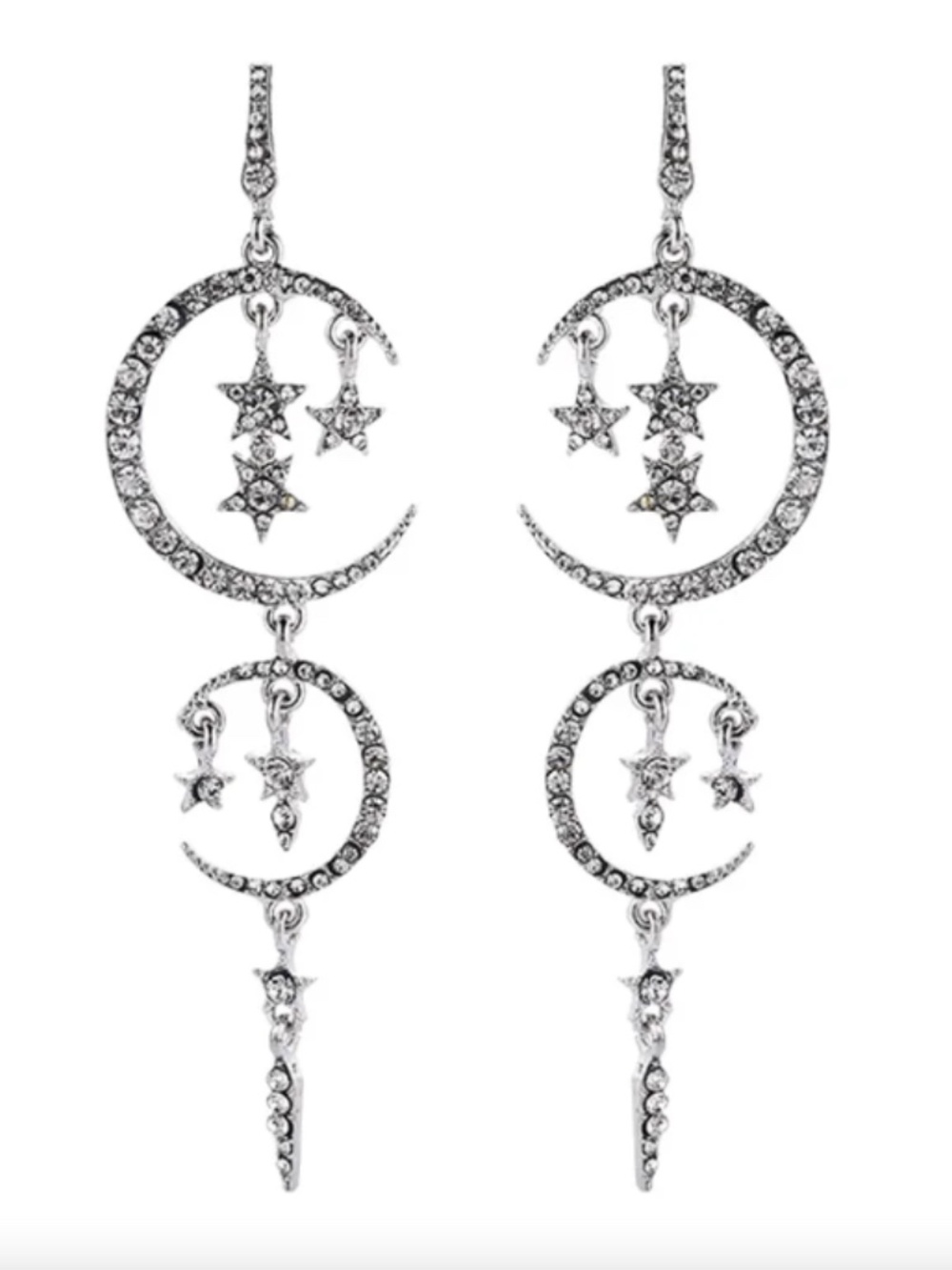 Celestial Moon & Stars earrings BNIP Halloween Cosplay  Costume Tarot